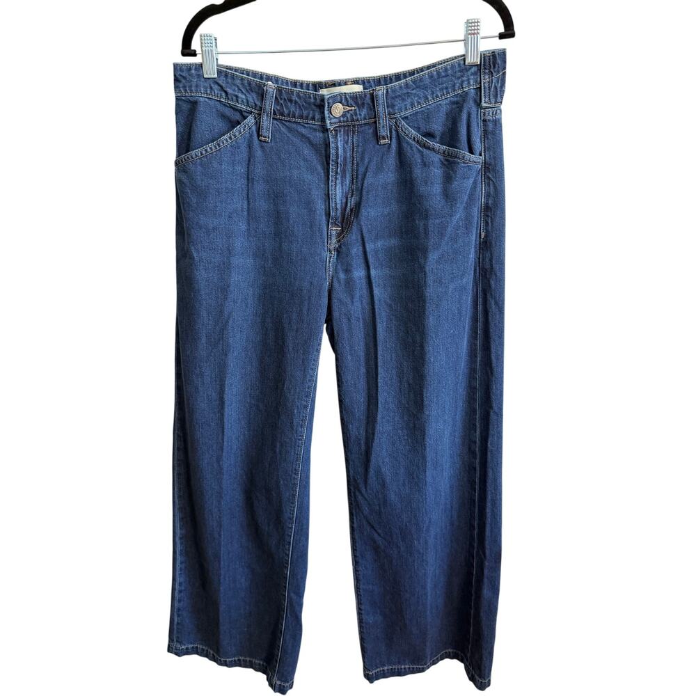 Sundance Wide Leg Denim Jeans Dark Wash Blue Sz 28x29 Worn Once!